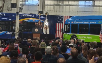 Kamala Harris Empowers the St. Cloud Community, Visiting Electric Bus Manufacturer: New Flyer