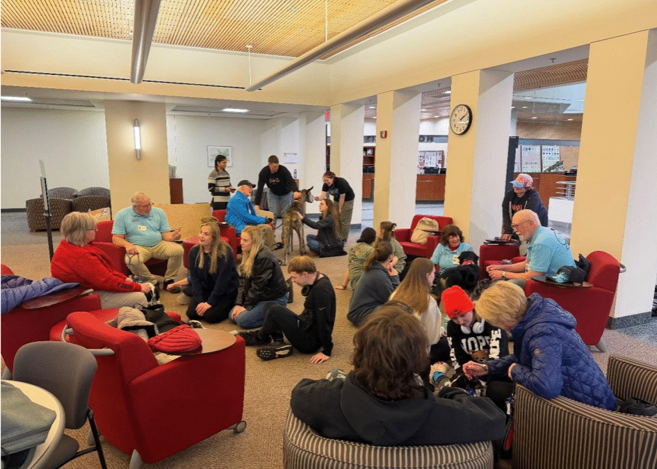 Therapy Dogs Bring Calm and Community to Miller Center Library